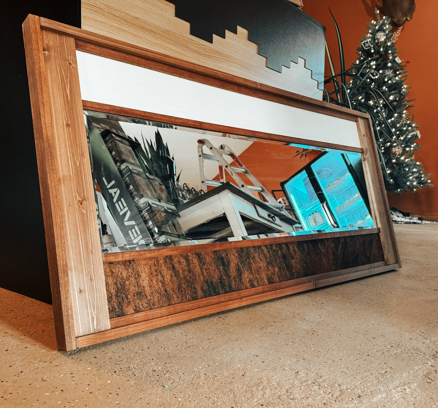 RTS Custom Cowhide Mirror