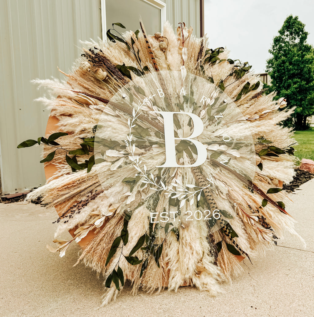 Round Custom Live Sign