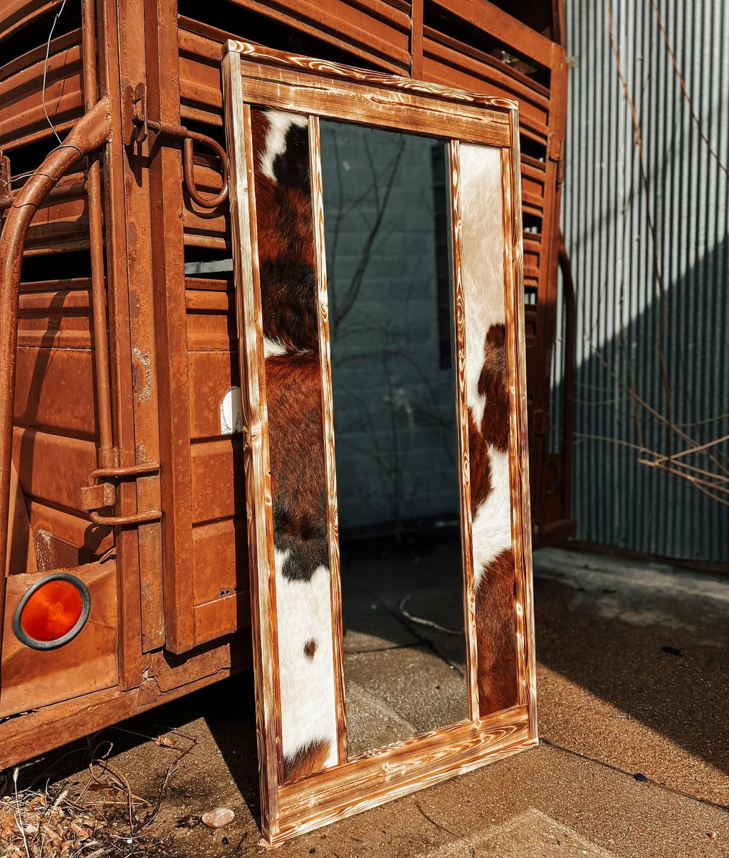 Tricolor Cowhide Mirror