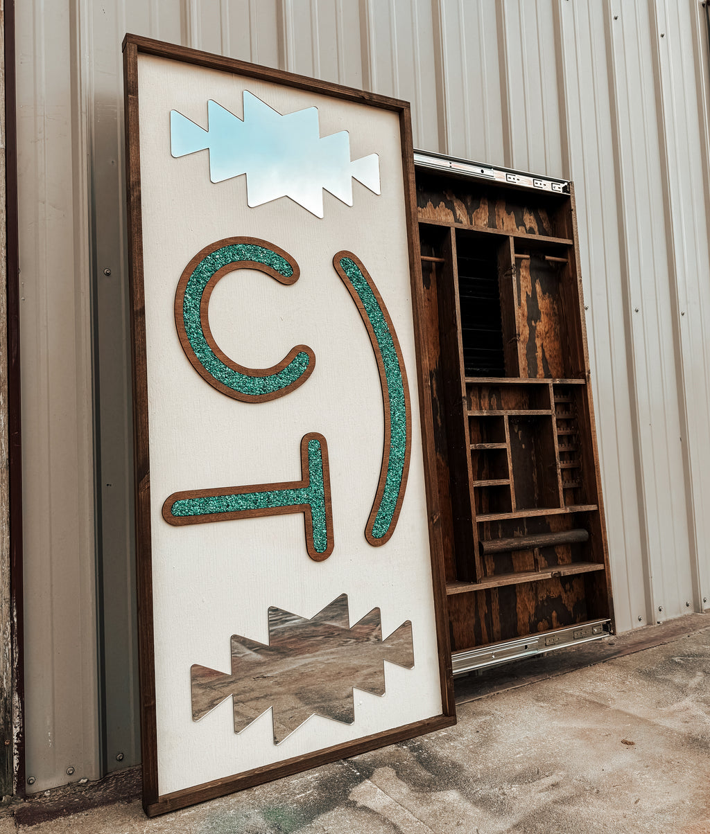 Stone Inlay Cheyenne Jewelry Cabinet