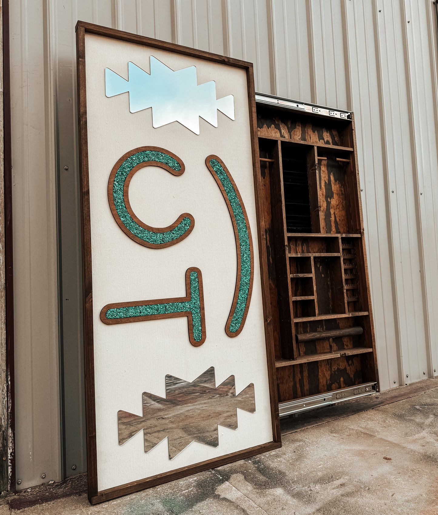 Stone Inlay Cheyenne Jewelry Cabinet