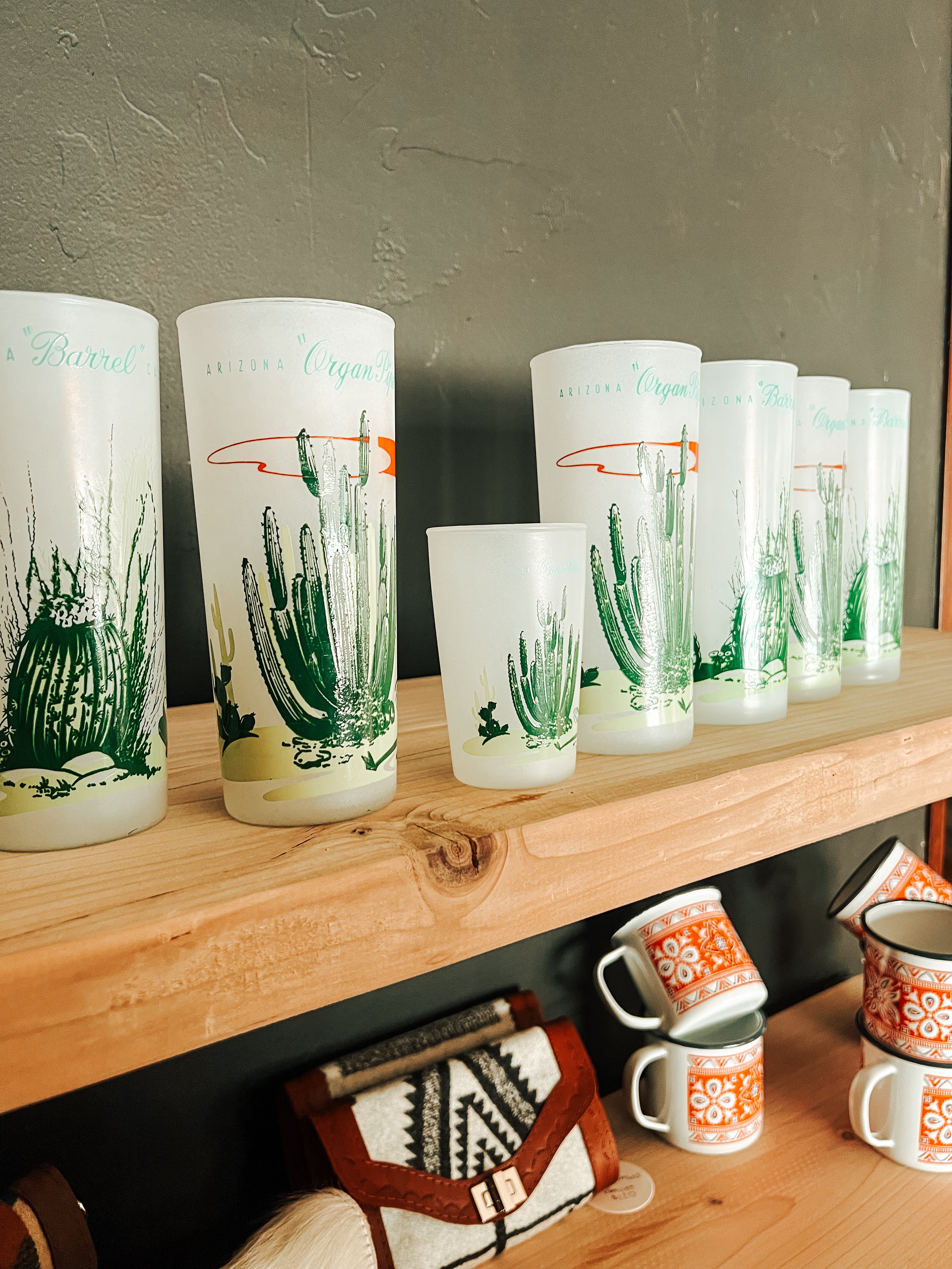 Vintage Blakely Cactus Glasses