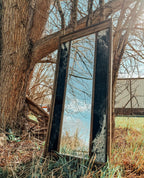 Black & White Cowhide Mirror