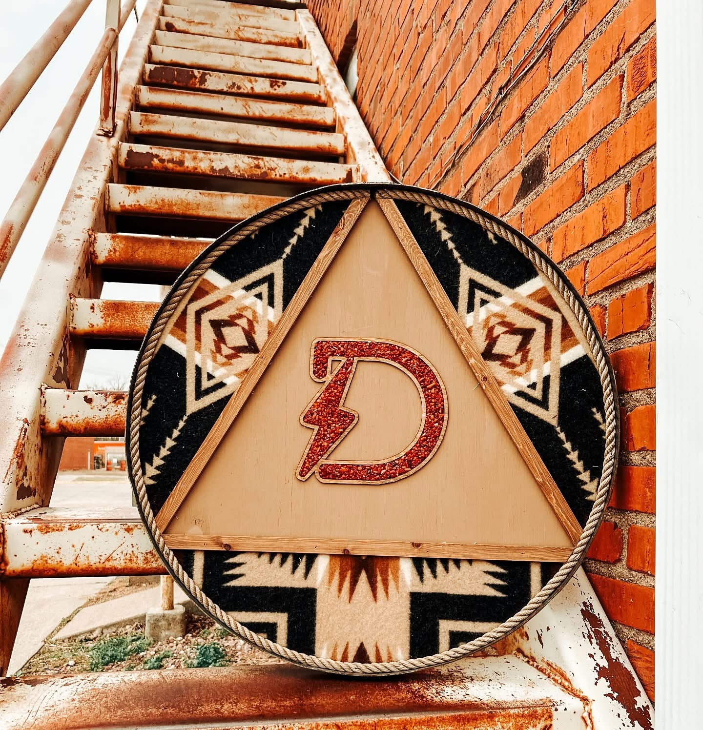 Stone Inlay Branded Round