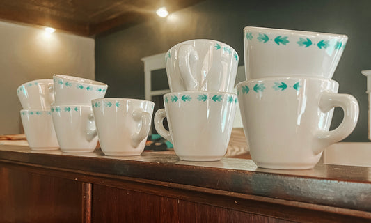 VTG Turquoise Tea Cups