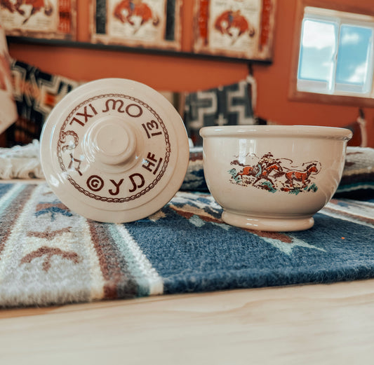 Westward Ho Sugar Bowl & Lid