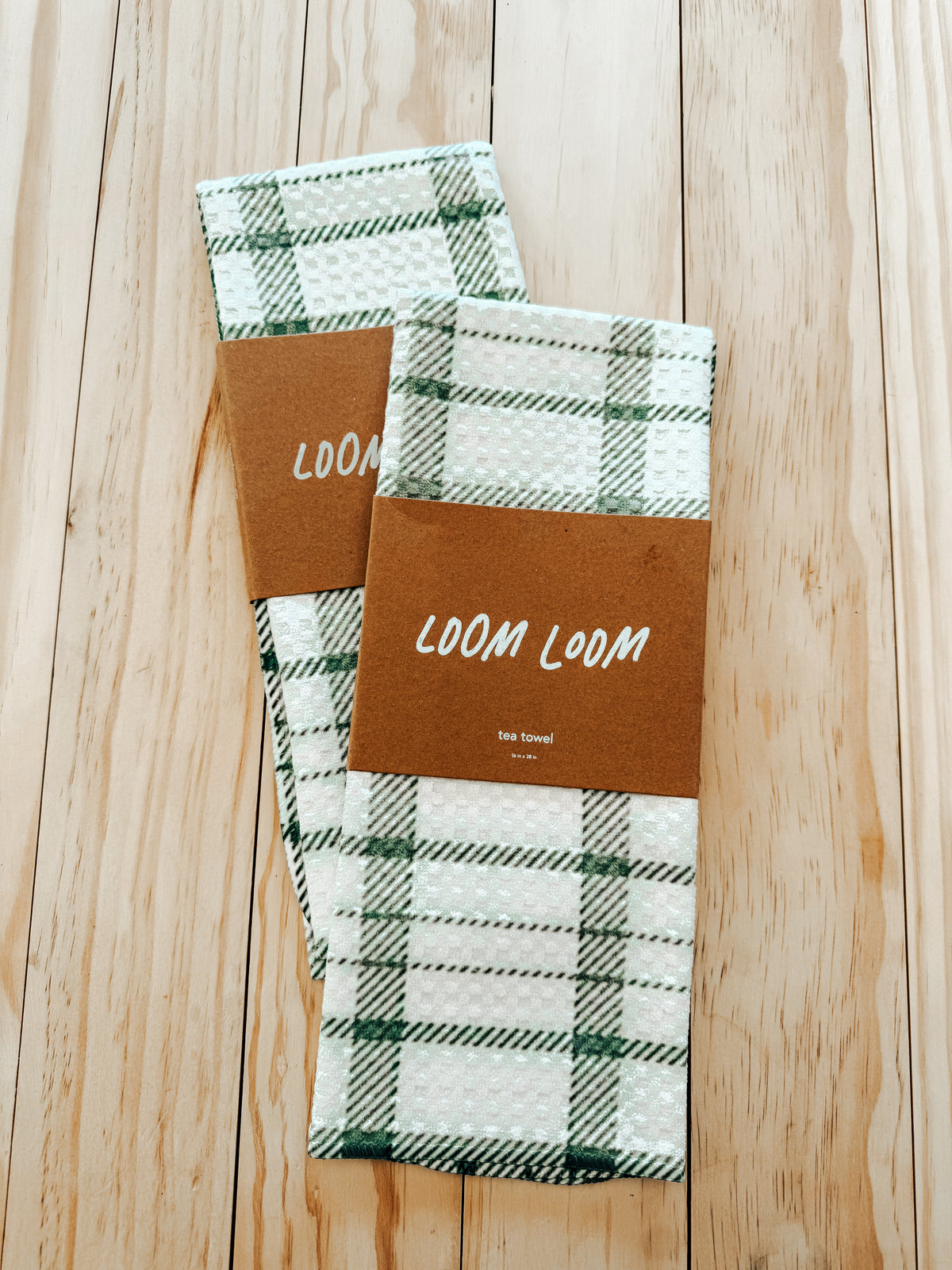 Loom Loom Sage Plaid Tea Towel