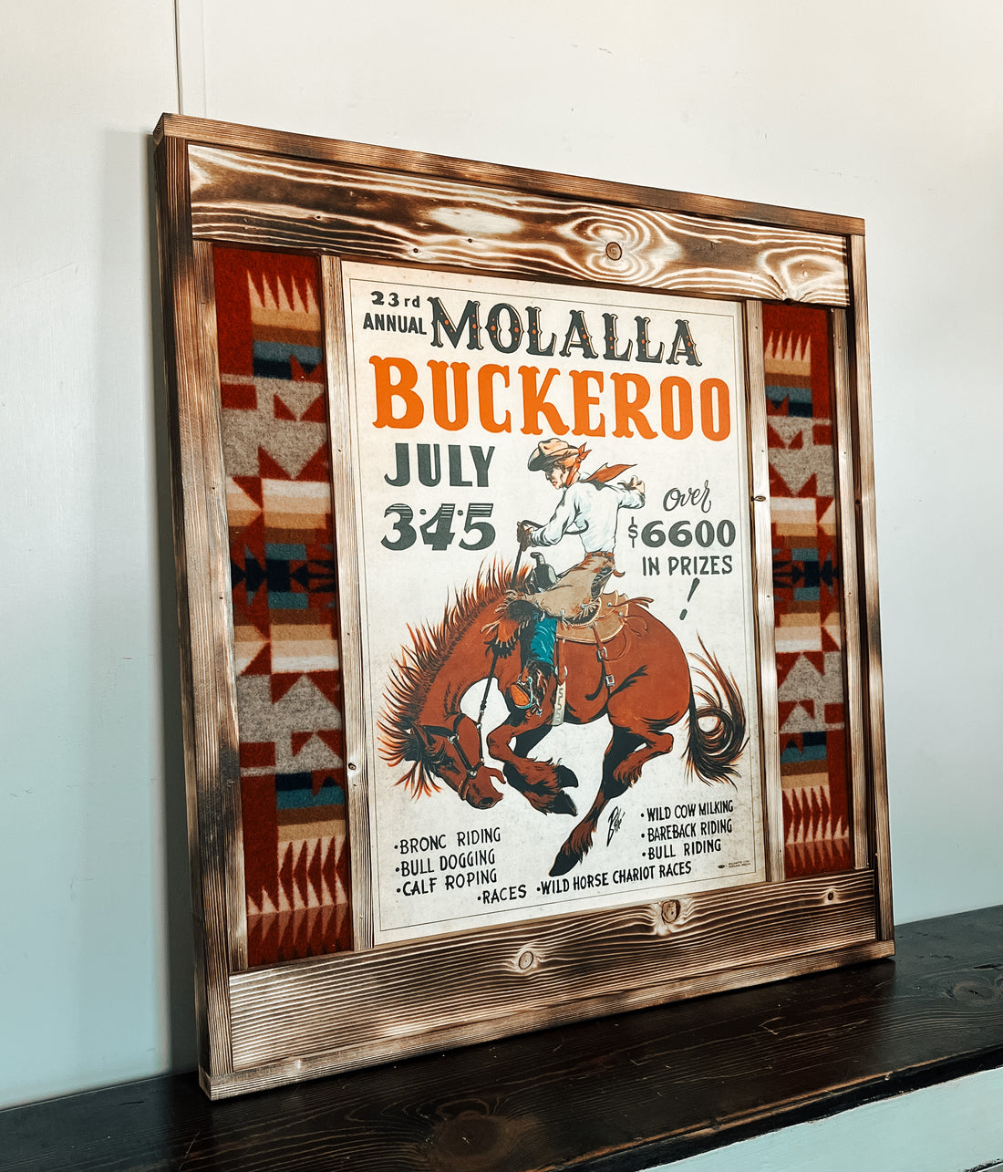 Framed Vintage Molalla Poster Brass Bunkhouse